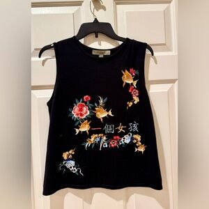 One Girl Who Black Knit Top